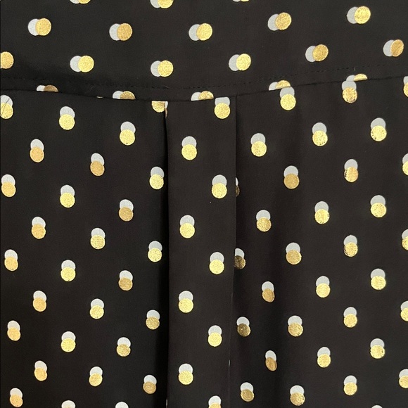 Who What Wear Black Shirt with Gold Dots - Picture 6 of 6